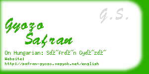 gyozo safran business card
